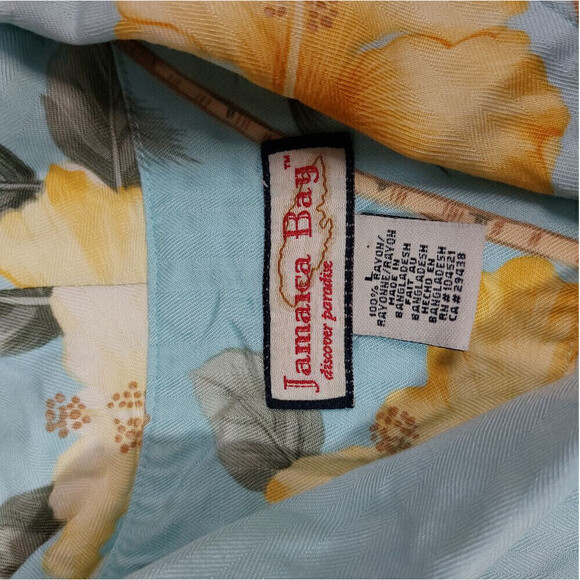 JAMAICA BAY SLEEVELESS BUTTON DOWN SHIRT SIZE LARGE - Picture 2 of 5